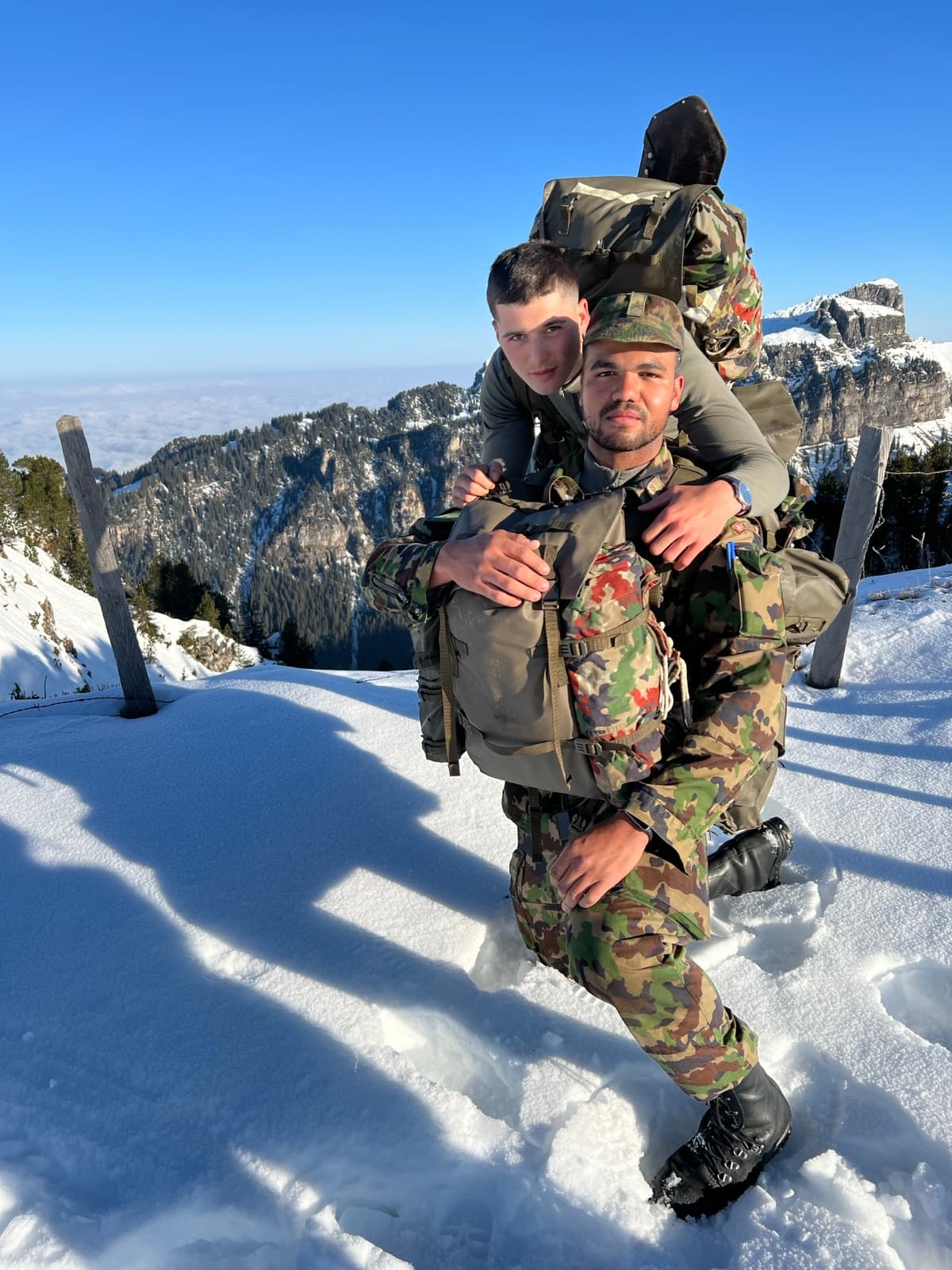 Marsch während der Offiziersschule